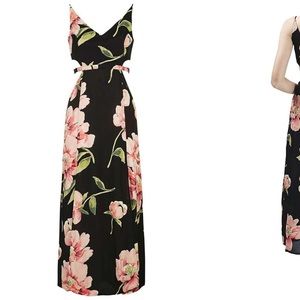 Cut Out Floral Dress - image 1